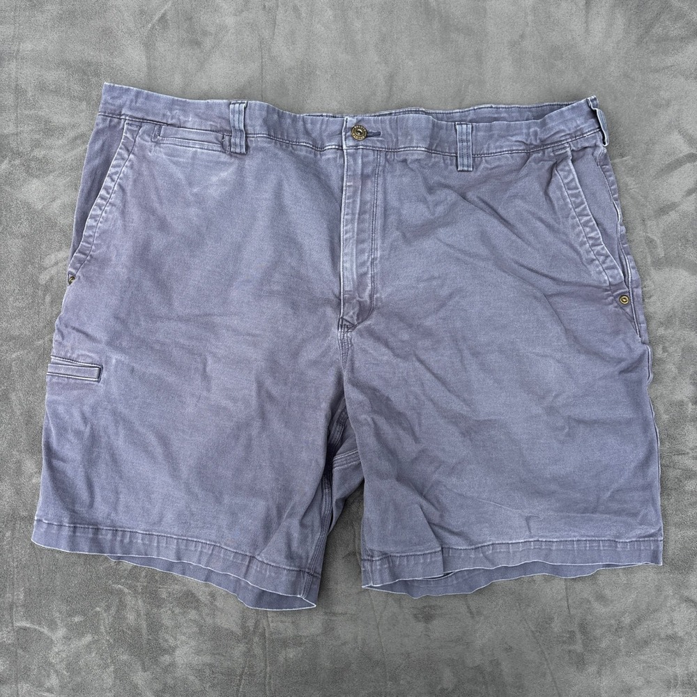 Duluth Trading Co Flex Ballroom Khaki Shorts 44 Workwear Cotton Spandex Blue